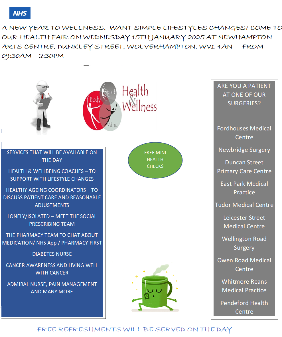 Health and wellness poster. Full text below